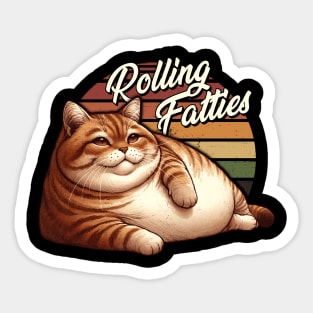 Rolling Fatties Chunky Charm Chronicles Fluffy Fat Cat Wall Decor Sticker